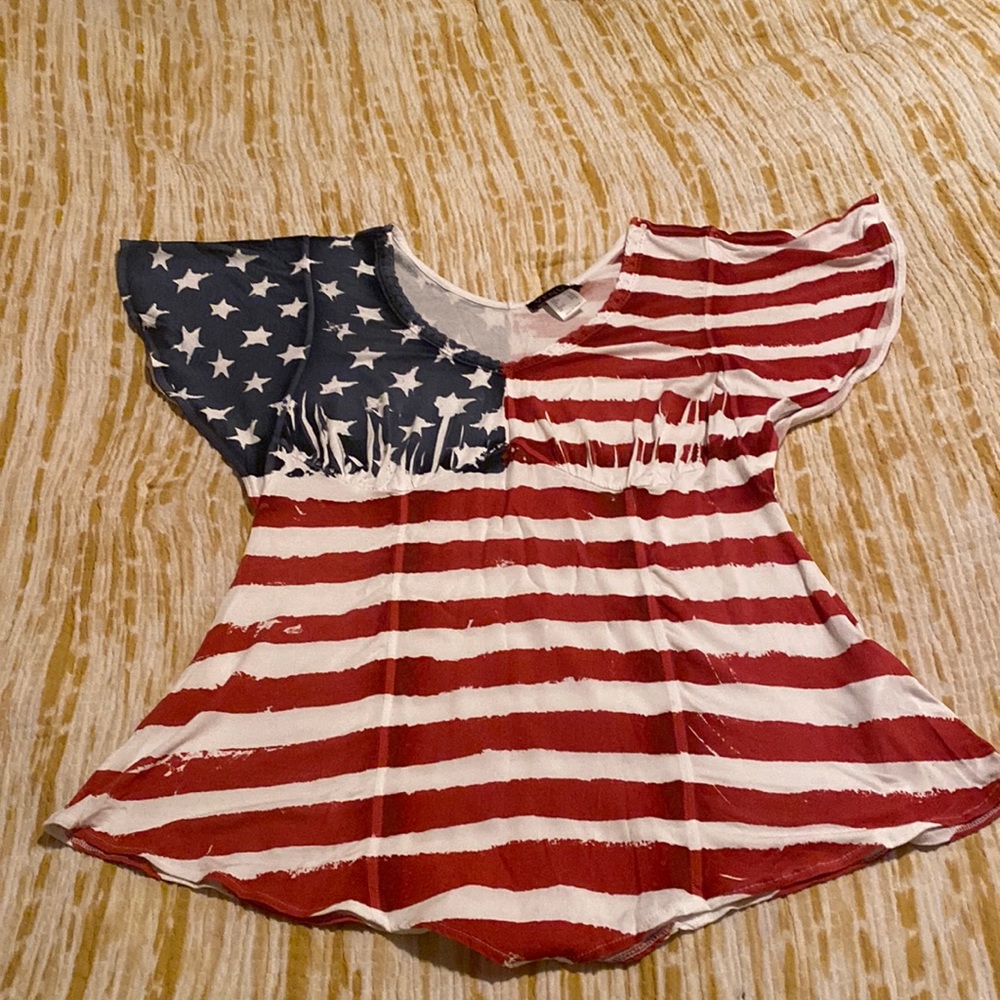 HOST PICK! Red, white, and  blue sassy blouse from Venus!